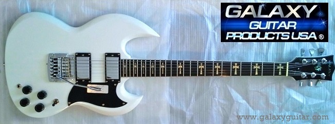 Galaxy White F-24 Guitar