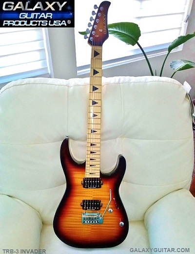 TRB-3 Invader sunburst on white leather chair